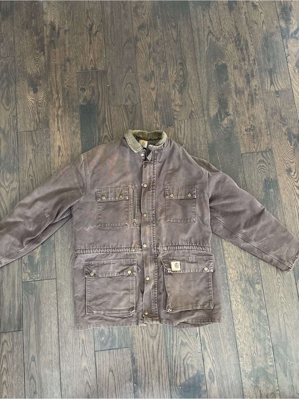 Heavy-Duty Carhartt XXL Brown Canvas Work Jacket